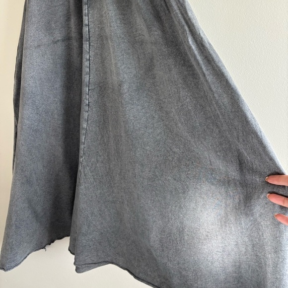 FP One cotton stretchy Gray Strapless Dress Sz S A line midi - Picture 4 of 11